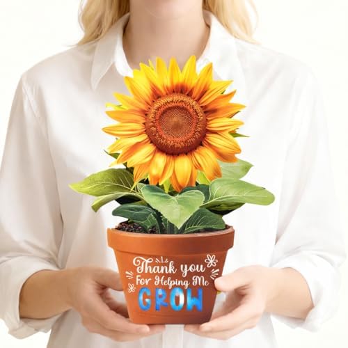 3D pop-up sunflower thank you card with music and lights