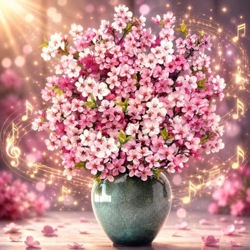 Cherry blossom 3D sakura pop-up card with music and lights